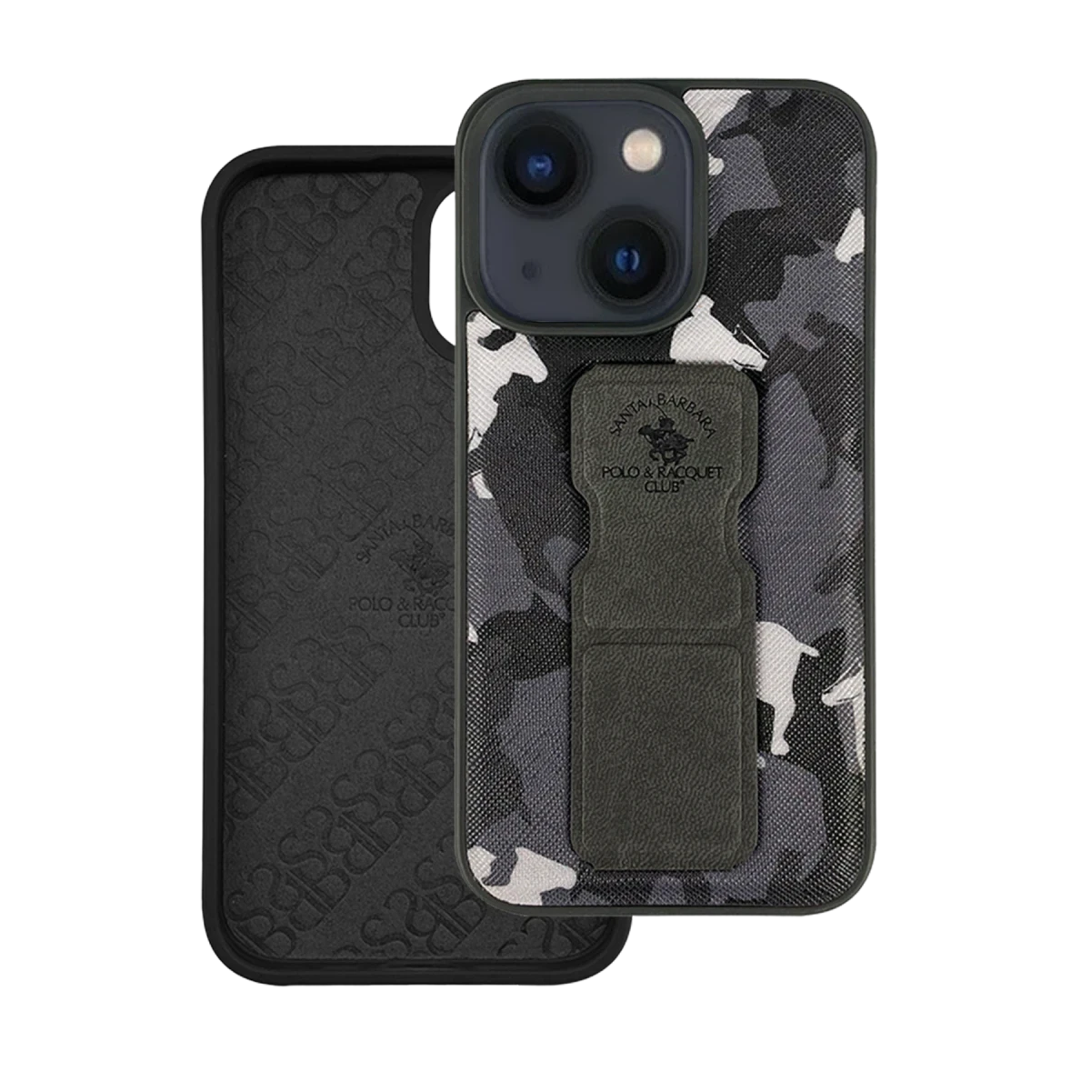 Santa Barbara Polo Racquet Club Apple iPhone 13 Enos Standlı Kapak - Gri