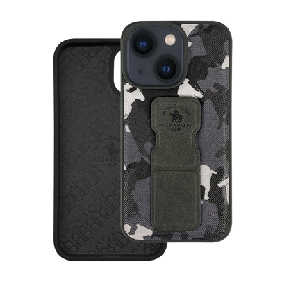 Santa Barbara Polo Racquet Club Apple iPhone 13 Enos Standlı Kapak - Gri