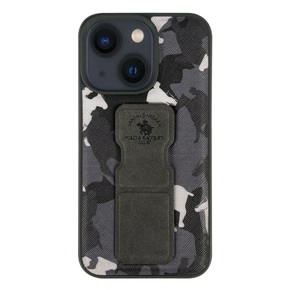 Santa Barbara Polo Racquet Club Apple iPhone 13 Enos Standlı Kapak - Gri