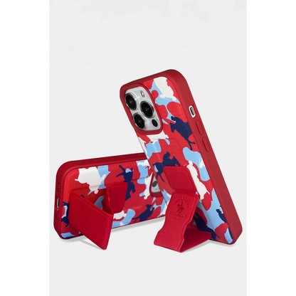 Santa Barbara Polo Racquet Club Apple iPhone 13 Enos Standlı Kapak - Kırmızı