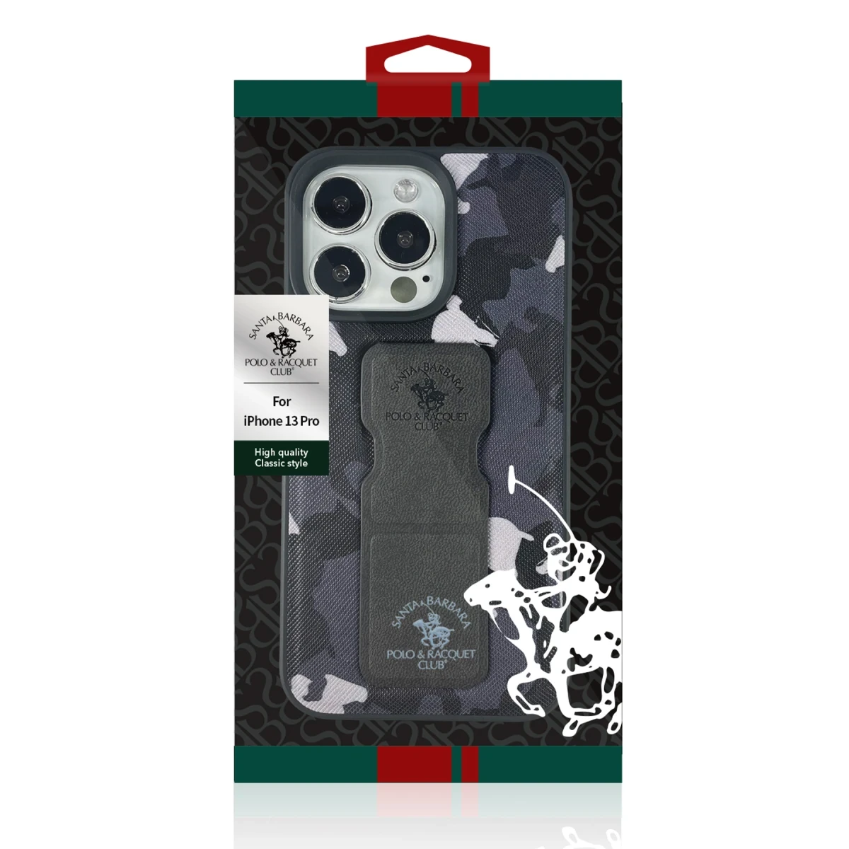 Santa Barbara Polo Racquet Club Apple iPhone 13 Enos Standlı Kapak - Lacivert
