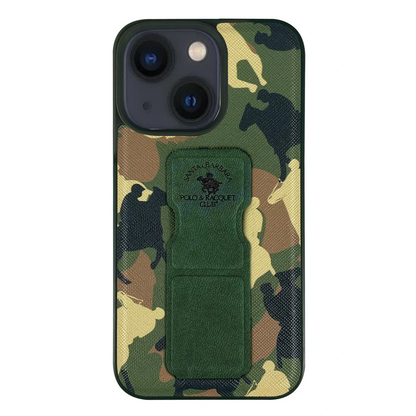 Santa Barbara Polo Racquet Club Apple iPhone 13 Enos Standlı Kapak - Yeşil