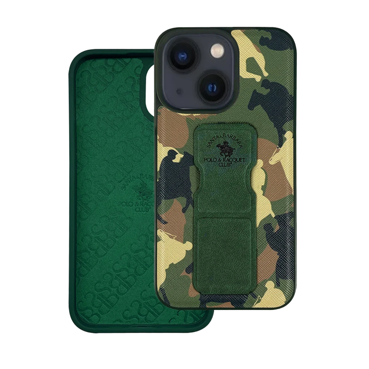 Santa Barbara Polo Racquet Club Apple iPhone 13 Enos Standlı Kapak - Yeşil