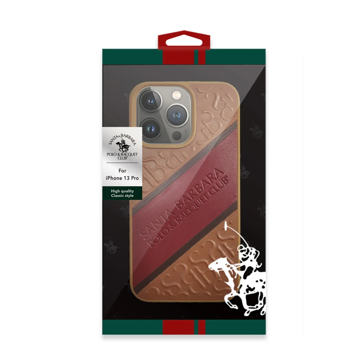 Santa Barbara Polo Racquet Club Apple iPhone 13 Franco Deri Kapak - Kahverengi