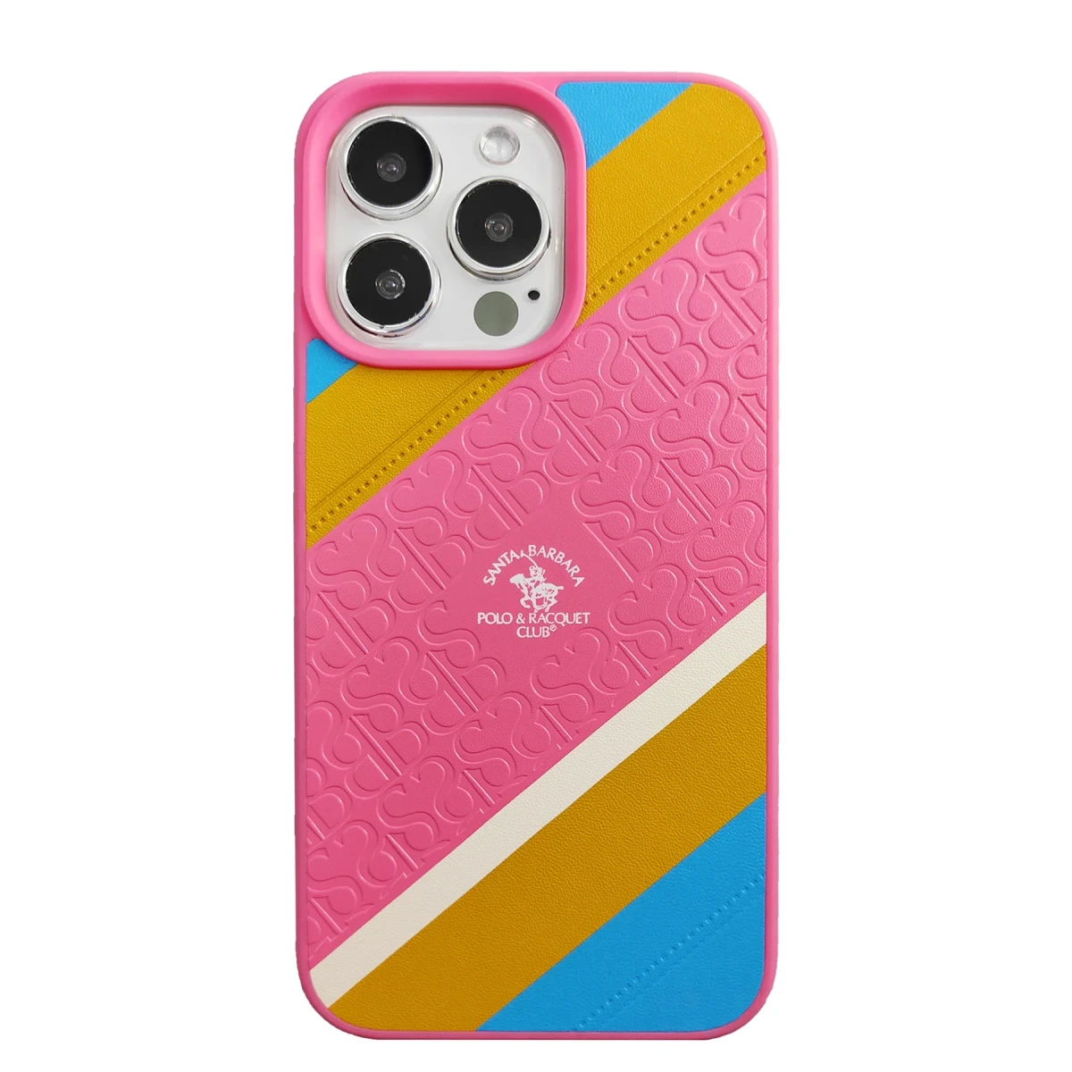 Santa Barbara Polo Racquet Club Apple iPhone 13 Franco Deri Kapak - Pembe