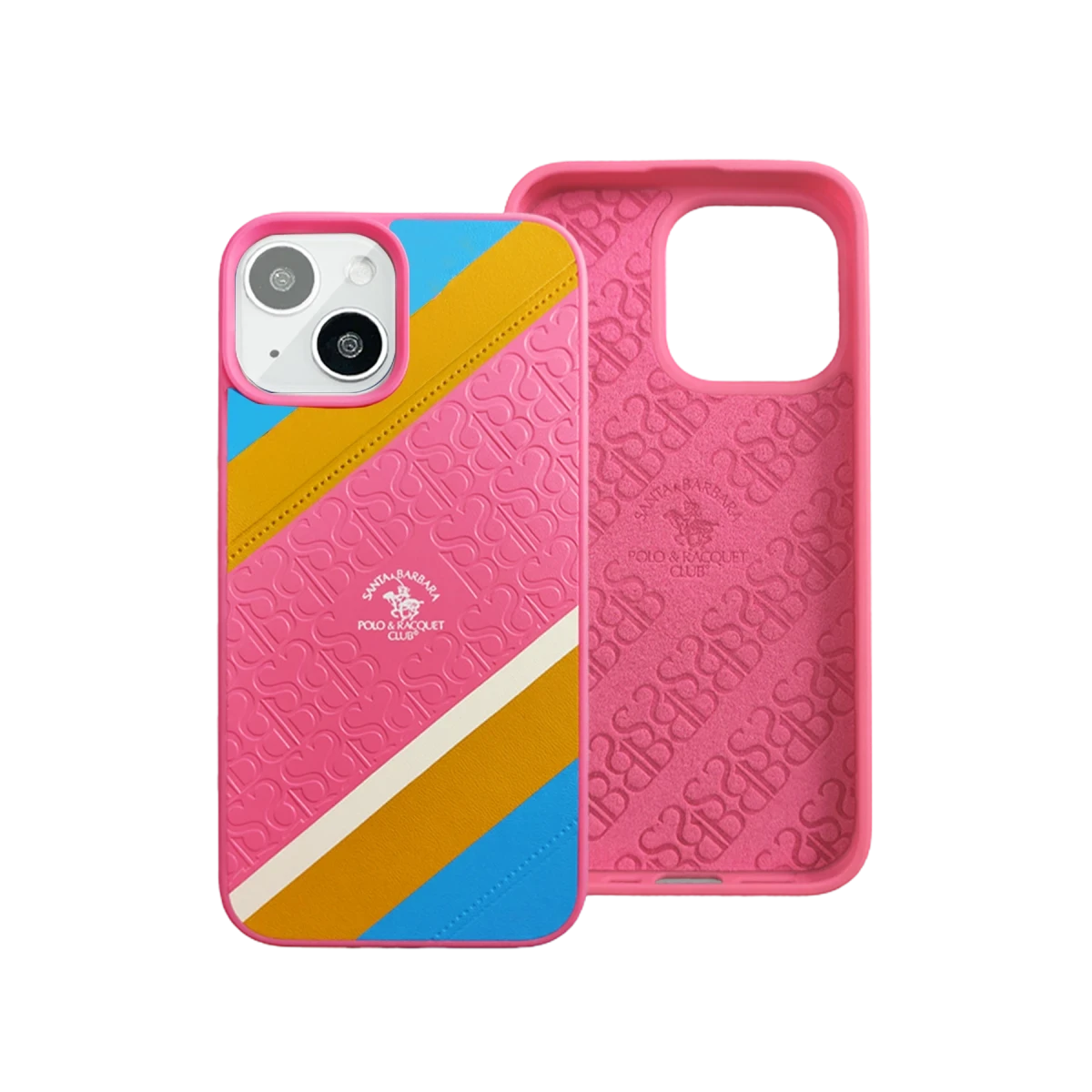 Santa Barbara Polo Racquet Club Apple iPhone 13 Franco Deri Kapak - Pembe