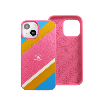 Santa Barbara Polo Racquet Club Apple iPhone 13 Franco Deri Kapak - Pembe