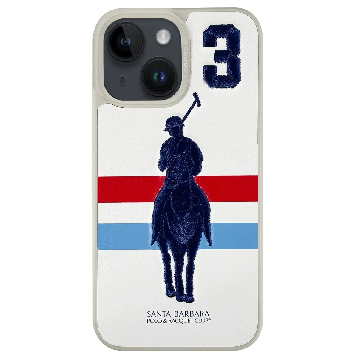 Santa Barbara Polo Racquet Club Apple iPhone 13 Garner Deri Kapak - Beyaz