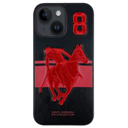 Santa Barbara Polo Racquet Club Apple iPhone 13 Garner Deri Kapak - Siyah