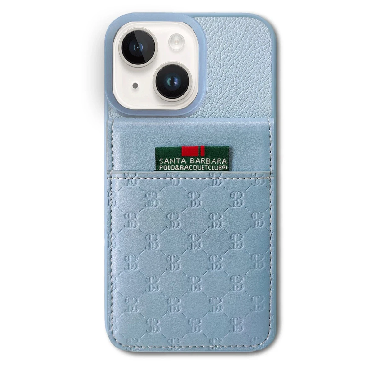 Santa Barbara Polo Racquet Club Apple iPhone 13 Hulda Kartvizitli Kapak - Mavi