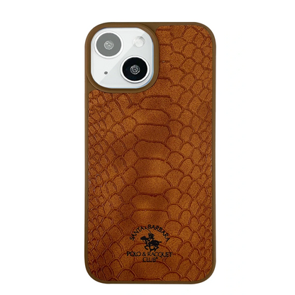Santa Barbara Polo Racquet Club Apple iPhone 13 Knight Deri Kapak - Kahverengi