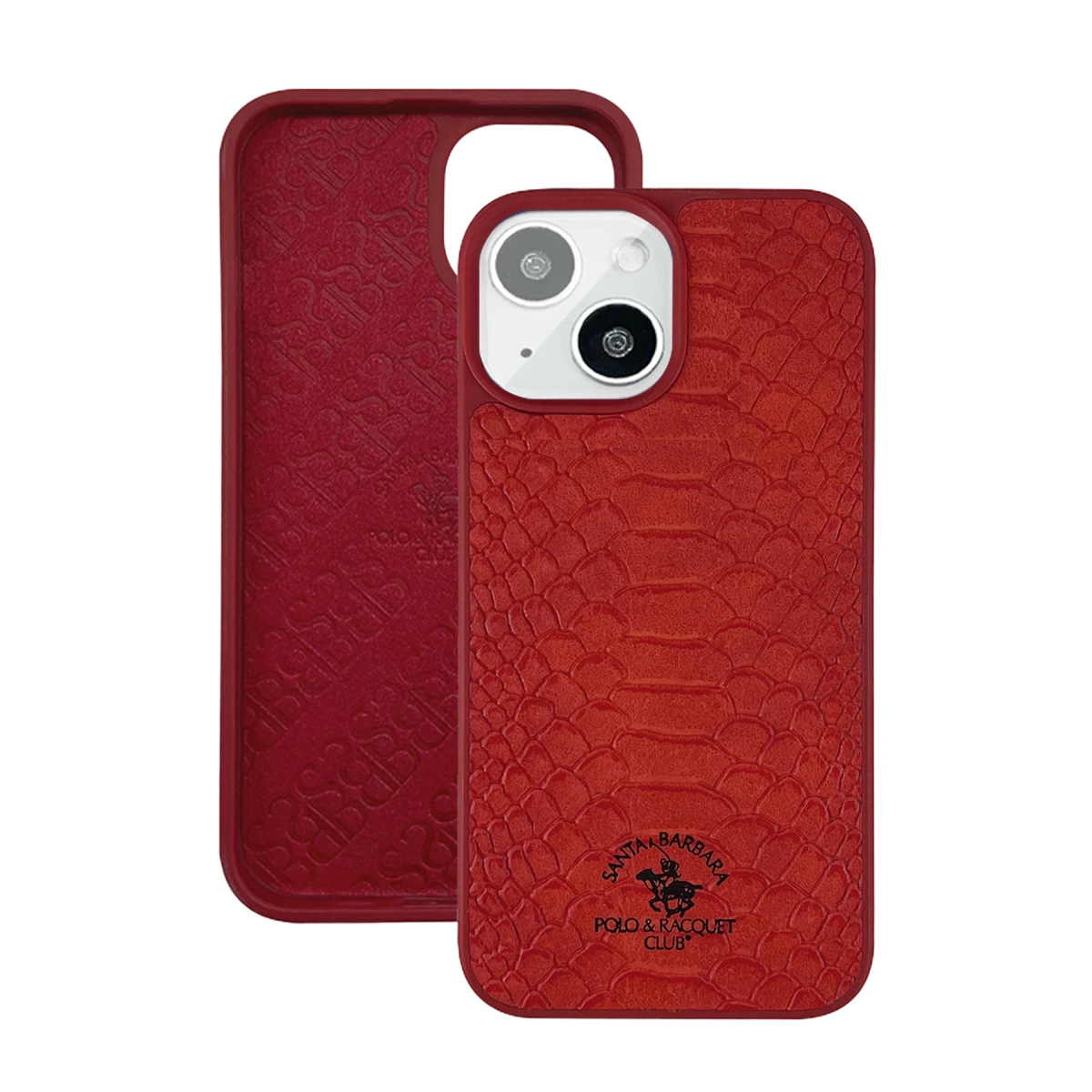 Santa Barbara Polo Racquet Club Apple iPhone 13 Knight Deri Kapak - Kırmızı