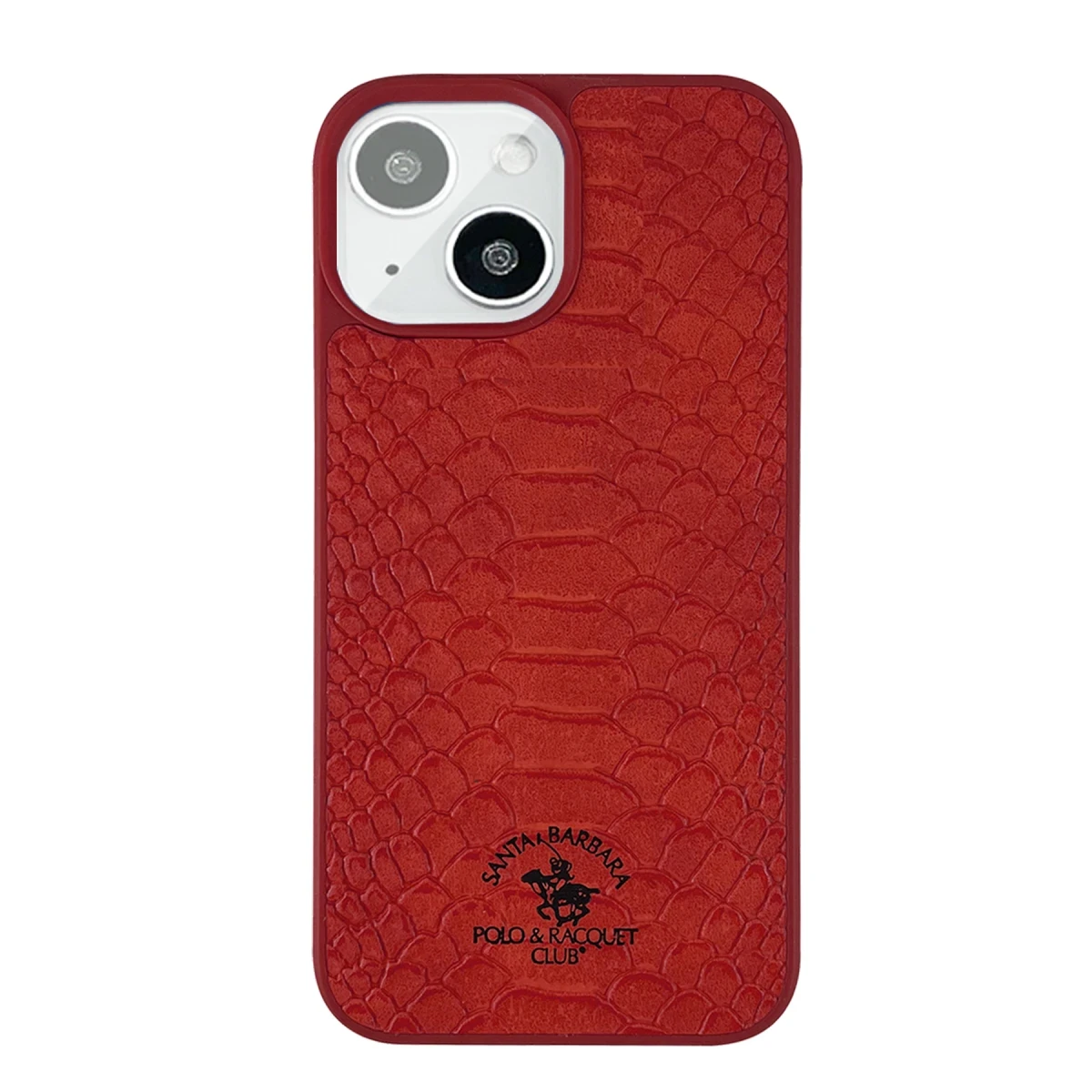 Santa Barbara Polo Racquet Club Apple iPhone 13 Knight Deri Kapak - Kırmızı