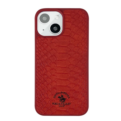 Santa Barbara Polo Racquet Club Apple iPhone 13 Knight Deri Kapak - Kırmızı