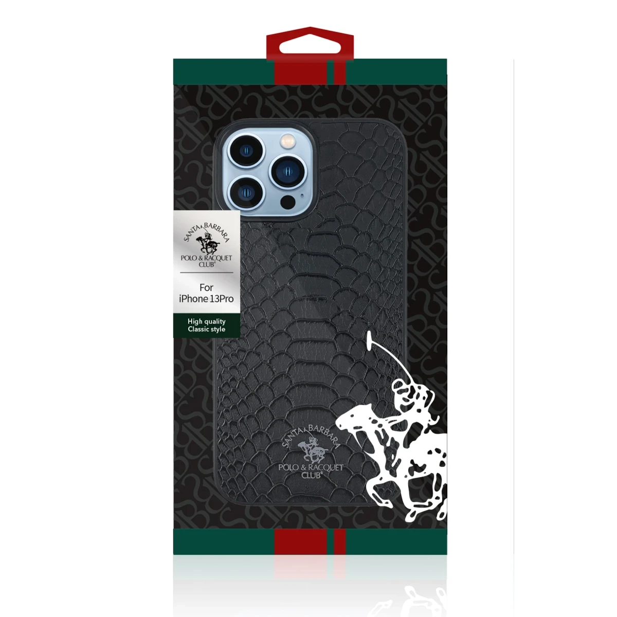 Santa Barbara Polo Racquet Club Apple iPhone 13 Knight Deri Kapak - Lacivert