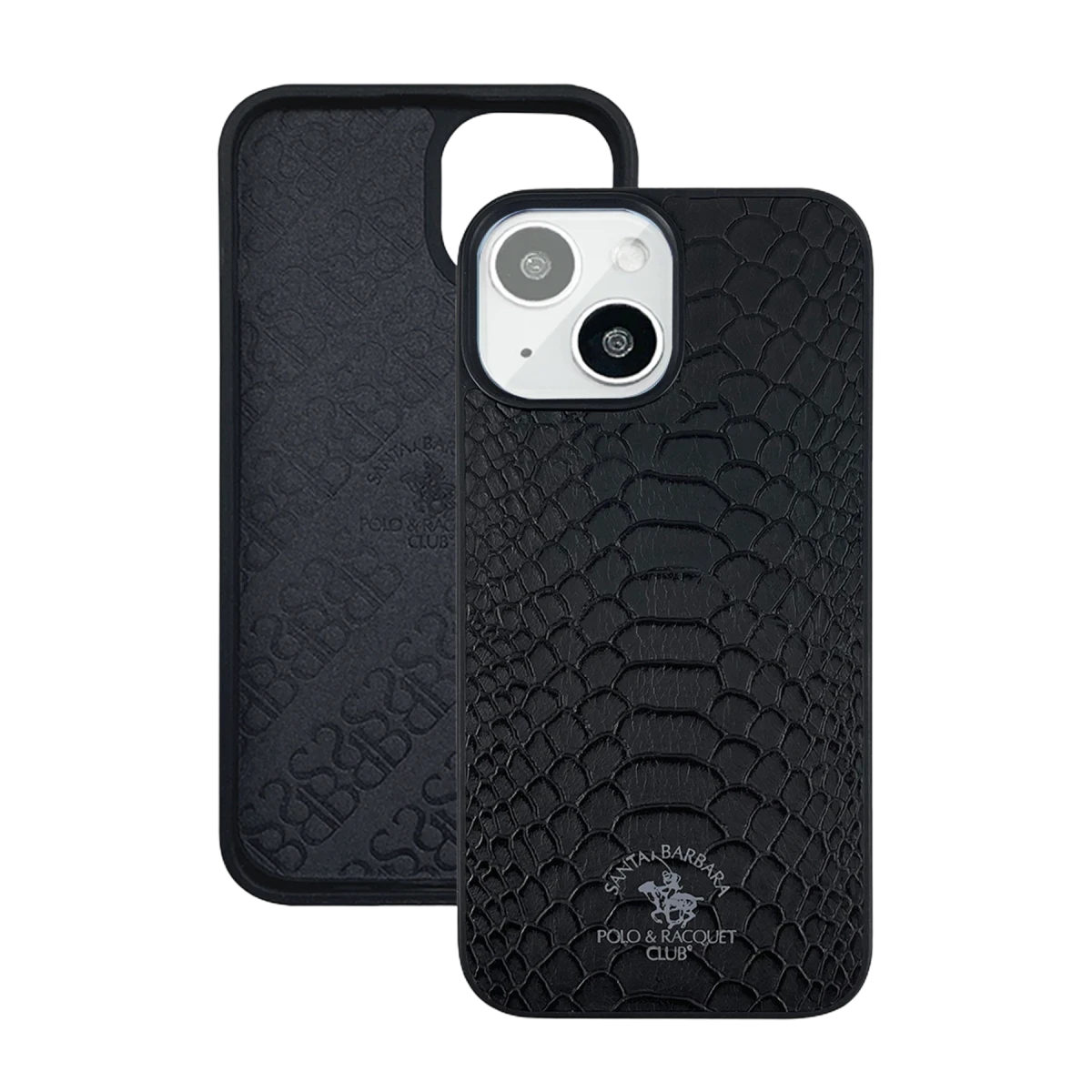 Santa Barbara Polo Racquet Club Apple iPhone 13 Knight Deri Kapak - Siyah