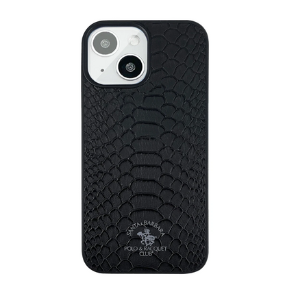 Santa Barbara Polo Racquet Club Apple iPhone 13 Knight Deri Kapak - Siyah