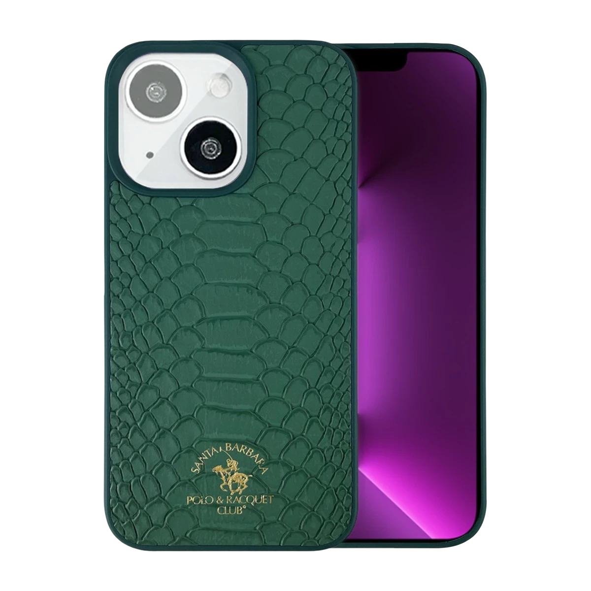 Santa Barbara Polo Racquet Club Apple iPhone 13 Knight Deri Kapak - Yeşil