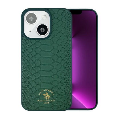 Santa Barbara Polo Racquet Club Apple iPhone 13 Knight Deri Kapak - Yeşil
