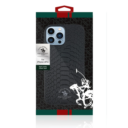 Santa Barbara Polo Racquet Club Apple iPhone 13 Knight Deri Kapak - Yeşil