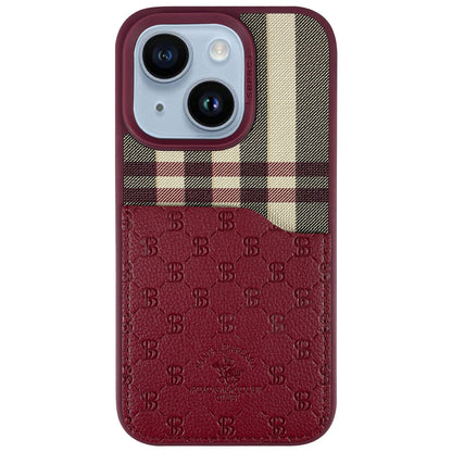 Santa Barbara Polo Racquet Club Apple iPhone 13 Plaid Kartvizitli Kapak