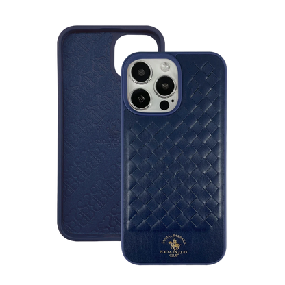 Santa Barbara Polo Racquet Club Apple iPhone 13 Pro Max Ravel Deri Kapak - Lacivert