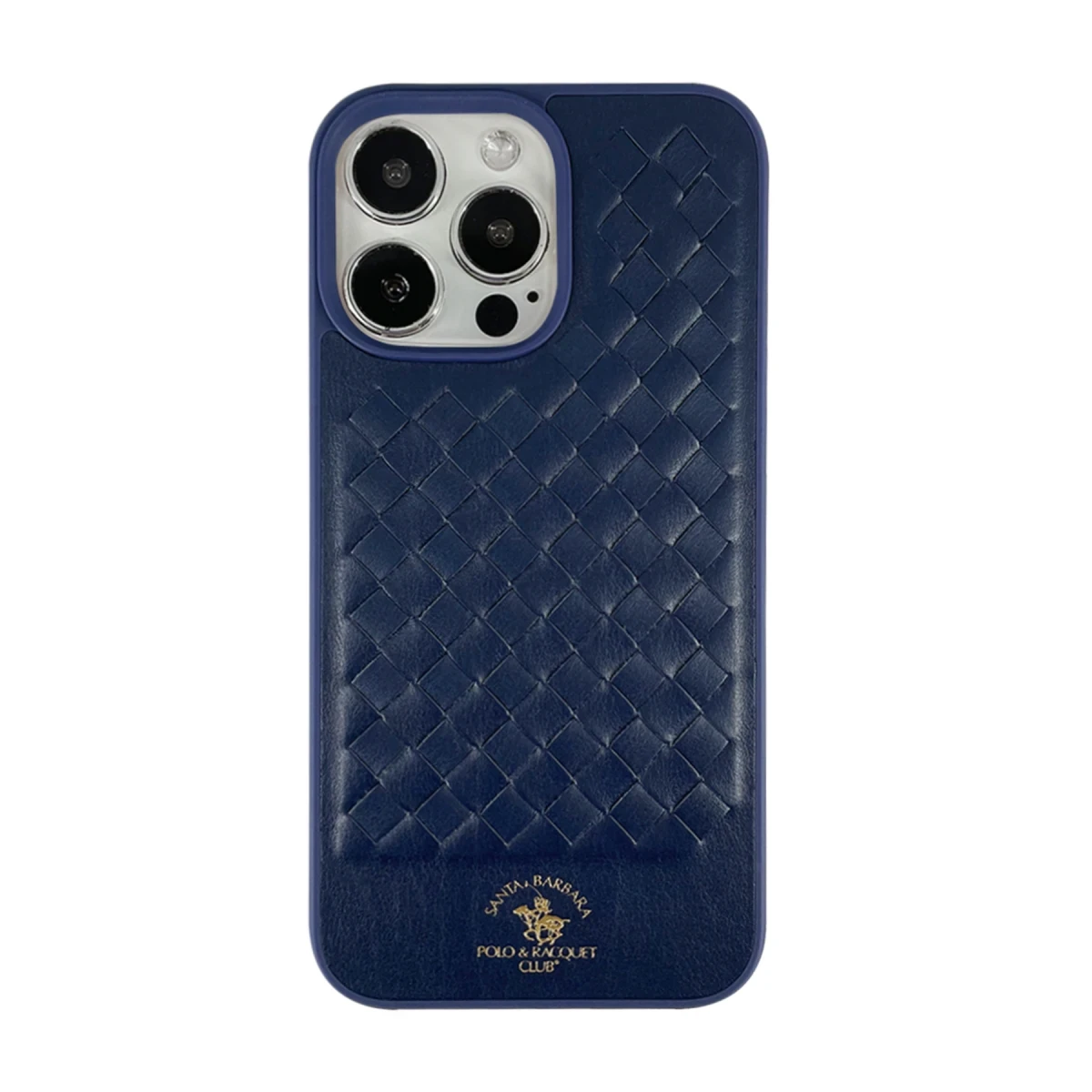 Santa Barbara Polo Racquet Club Apple iPhone 13 Pro Max Ravel Deri Kapak - Lacivert
