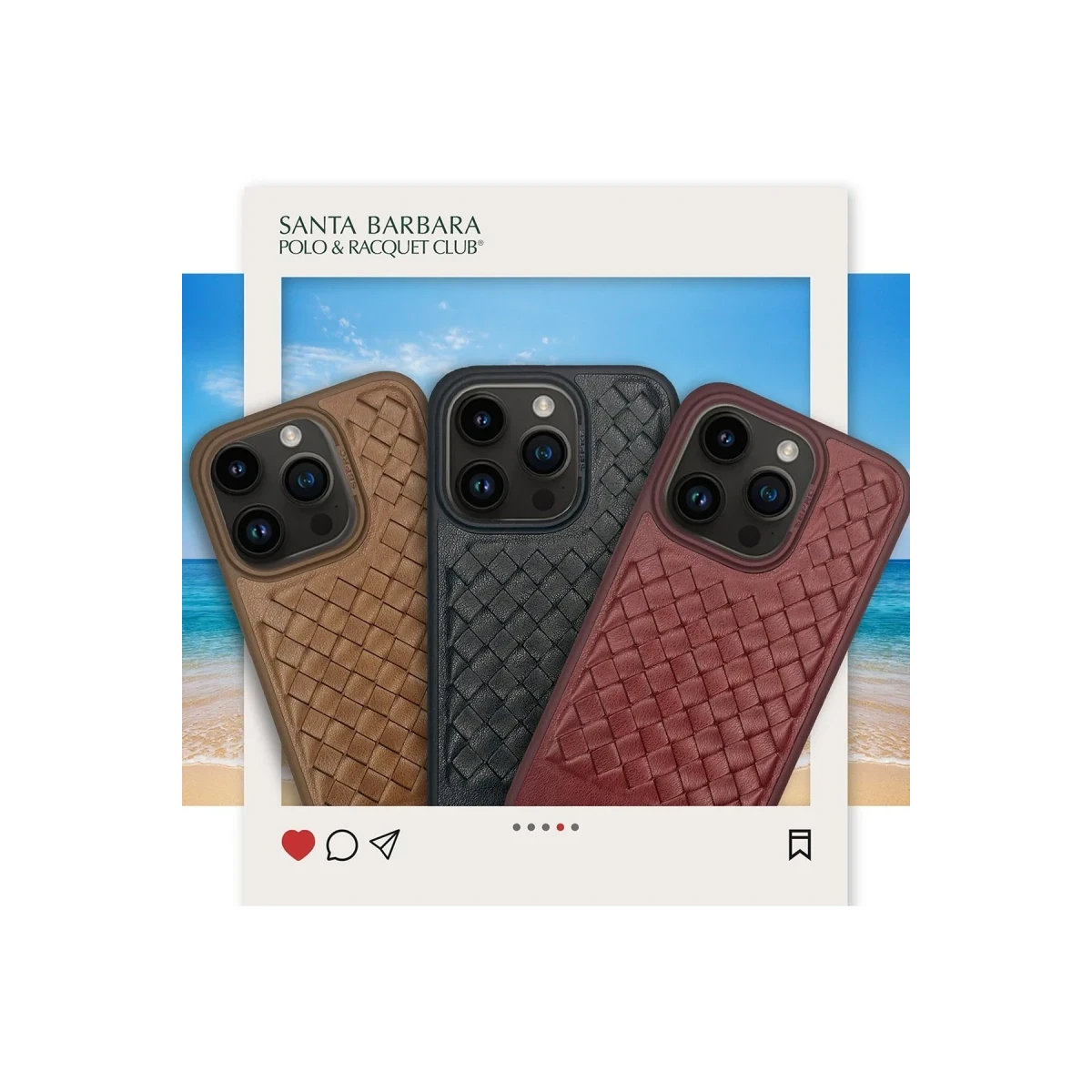 Santa Barbara Polo Racquet Club Apple iPhone 13 Pro Max Ravel Deri Kapak - Yeşil