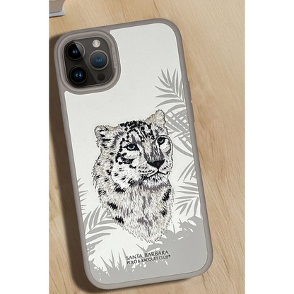 Santa Barbara Polo Racquet Club Apple iPhone 13 Pro Max Savanna Kapak - Snow Leopard Siyah
