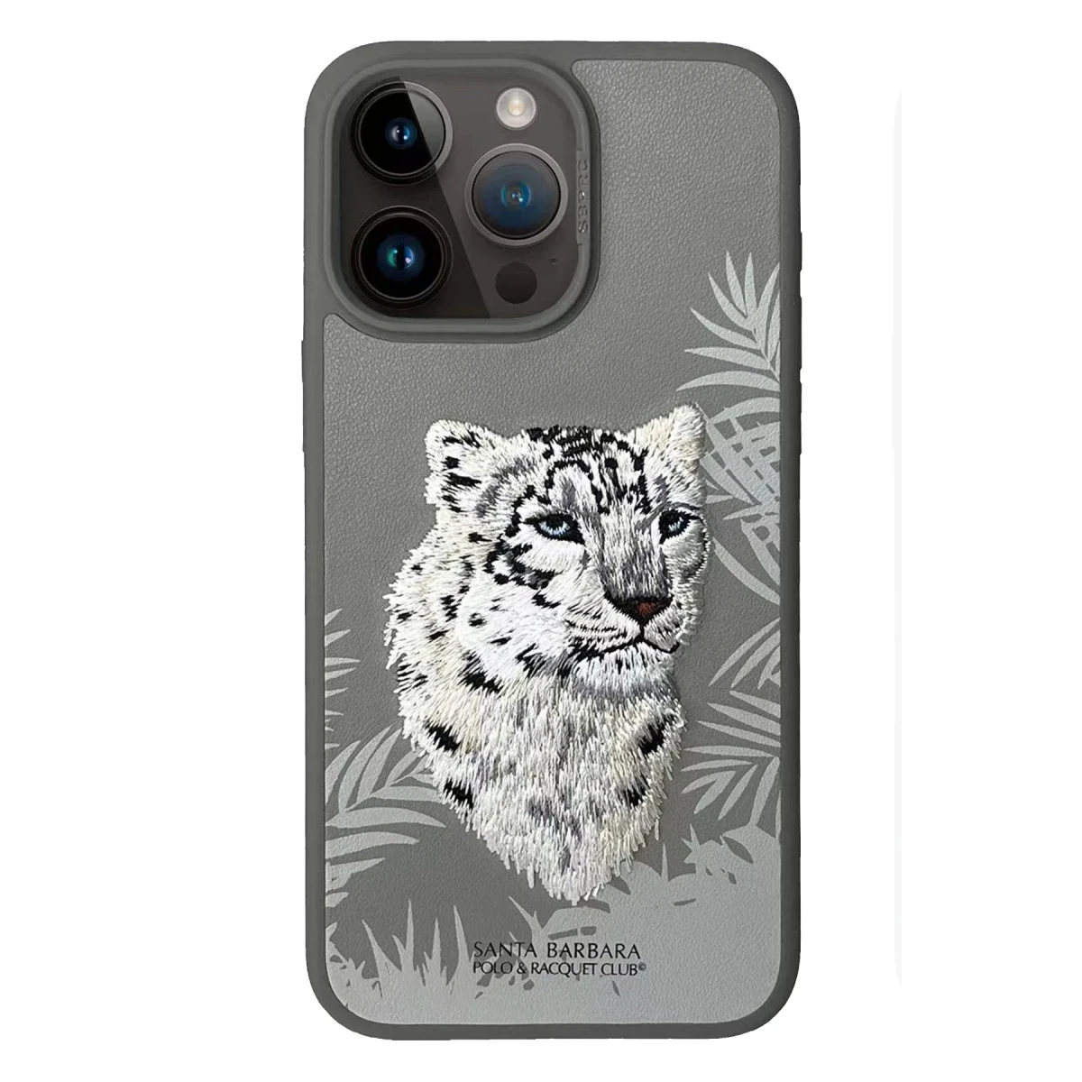 Santa Barbara Polo Racquet Club Apple iPhone 13 Pro Max Savanna Kapak - Snow Leopard Siyah