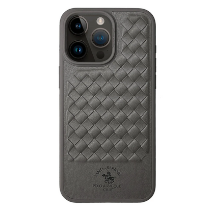 Santa Barbara Polo Racquet Club Apple iPhone 13 Pro Ravel Deri Kapak - Gri