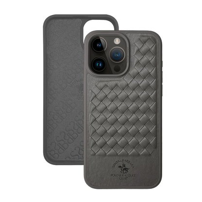 Santa Barbara Polo Racquet Club Apple iPhone 13 Pro Ravel Deri Kapak - Gri