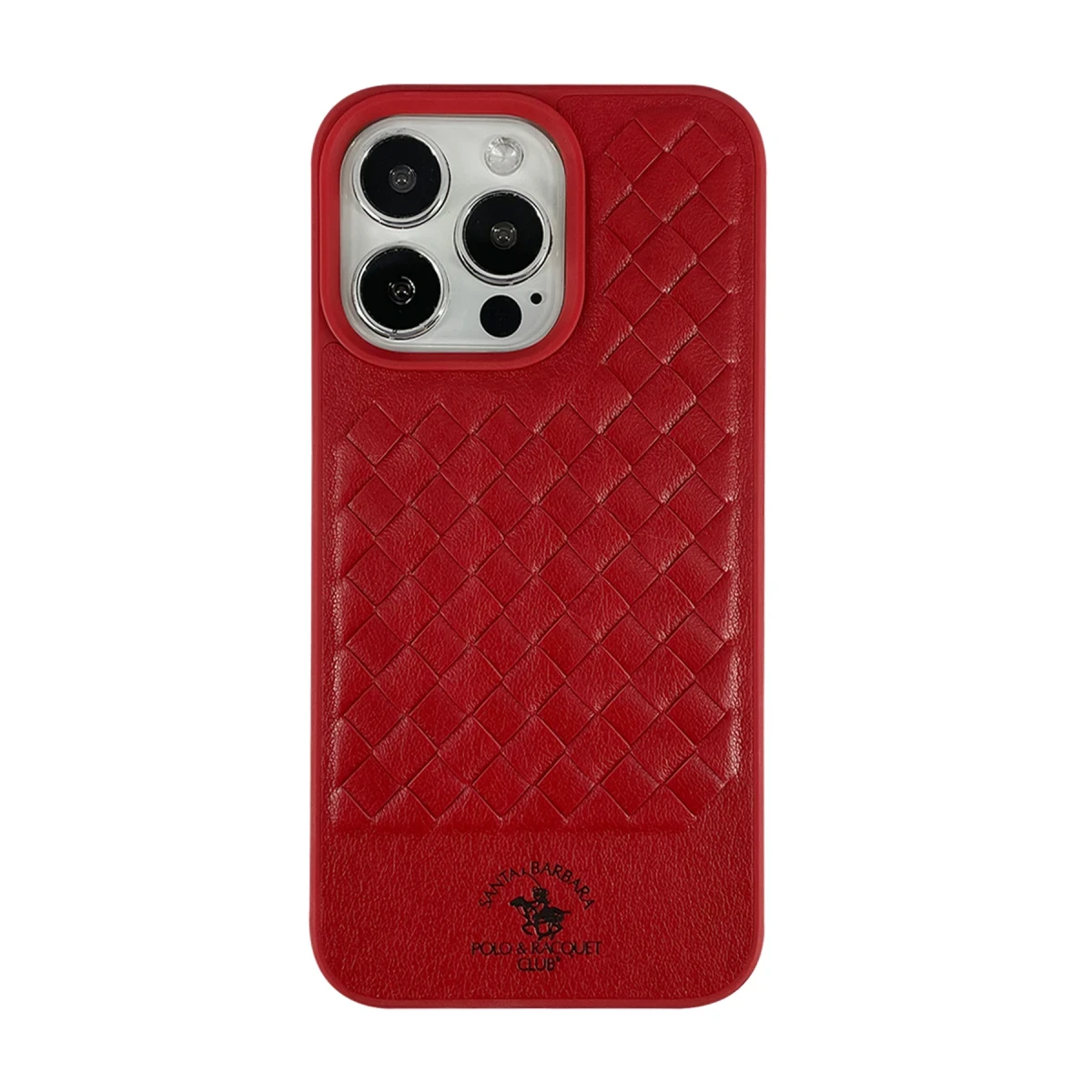 Santa Barbara Polo Racquet Club Apple iPhone 13 Pro Ravel Deri Kapak - Kırmızı