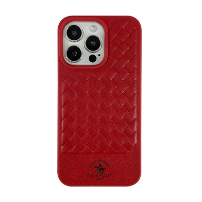 Santa Barbara Polo Racquet Club Apple iPhone 13 Pro Ravel Deri Kapak - Kırmızı