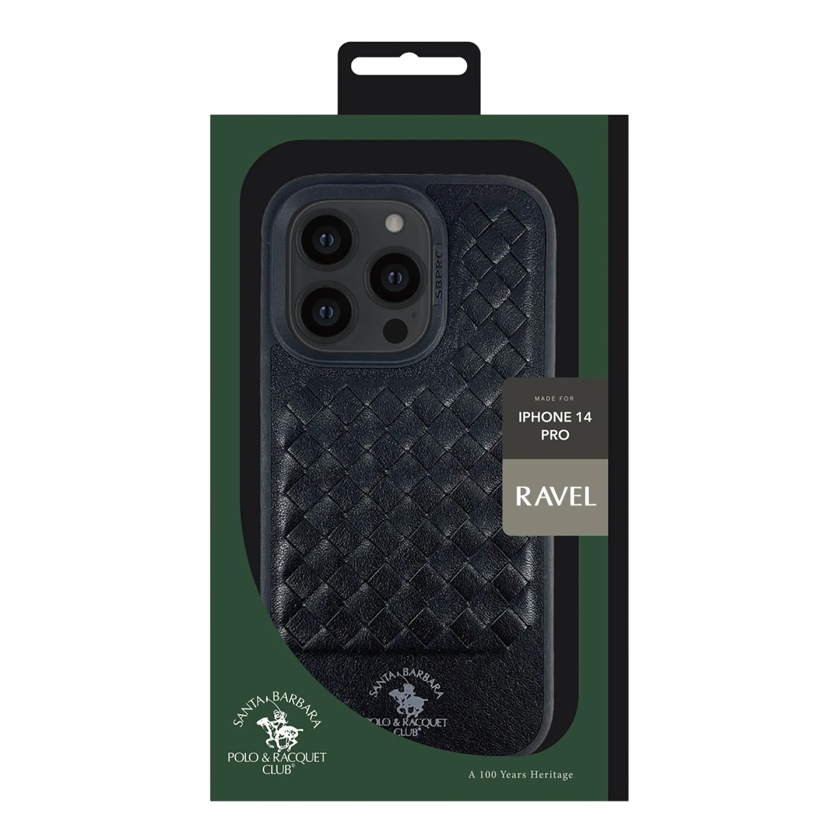 Santa Barbara Polo Racquet Club Apple iPhone 13 Pro Ravel Deri Kapak - Siyah