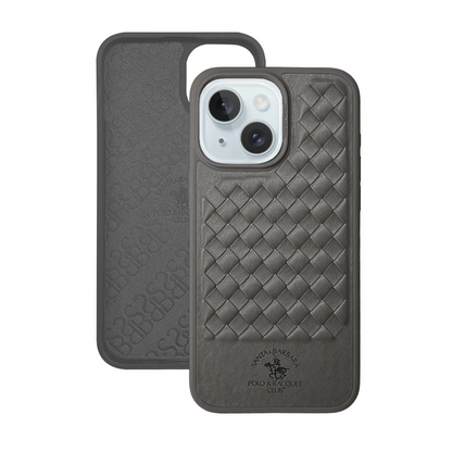 Santa Barbara Polo Racquet Club Apple iPhone 13 Ravel Deri Kapak - Gri