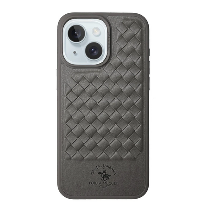 Santa Barbara Polo Racquet Club Apple iPhone 13 Ravel Deri Kapak - Gri