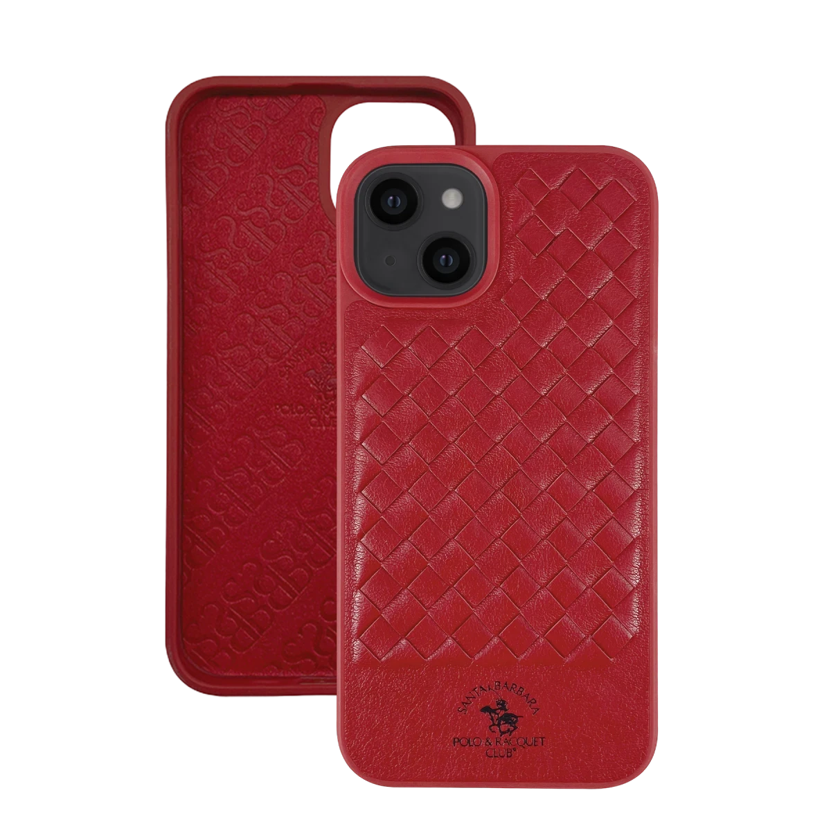 Santa Barbara Polo Racquet Club Apple iPhone 13 Ravel Deri Kapak - Kırmızı