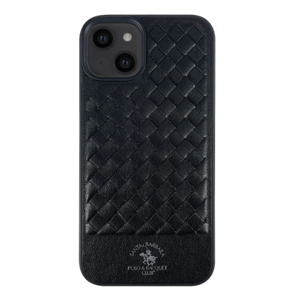 Santa Barbara Polo Racquet Club Apple iPhone 13 Ravel Deri Kapak - Siyah