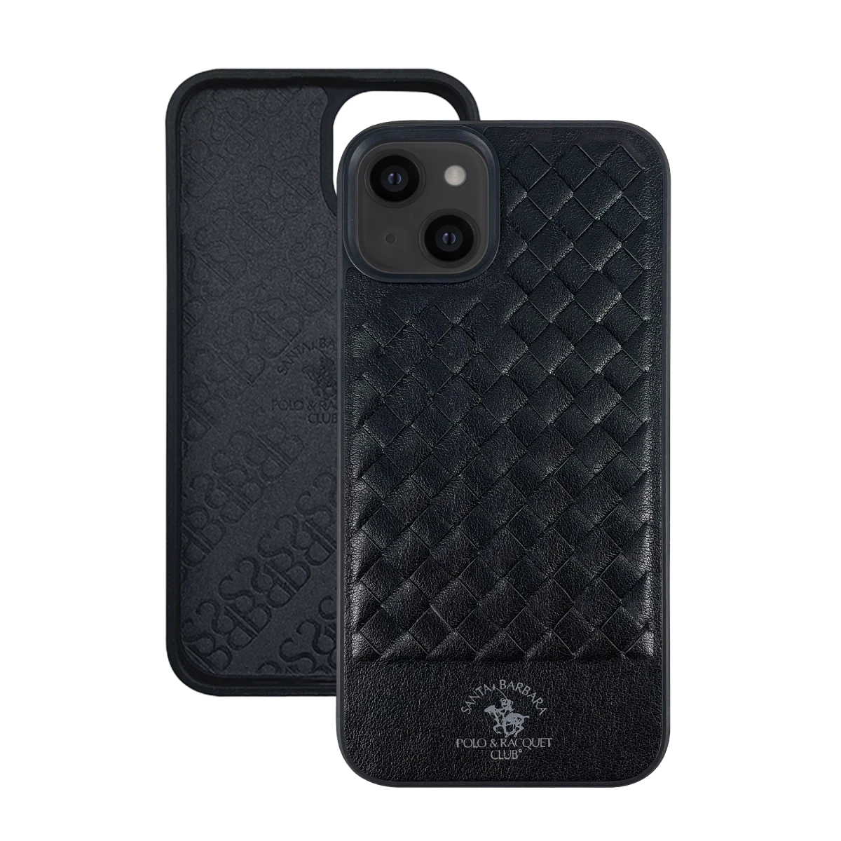 Santa Barbara Polo Racquet Club Apple iPhone 13 Ravel Deri Kapak - Siyah