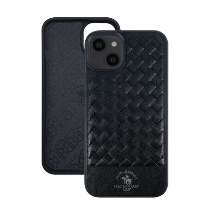 Santa Barbara Polo Racquet Club Apple iPhone 13 Ravel Deri Kapak - Siyah