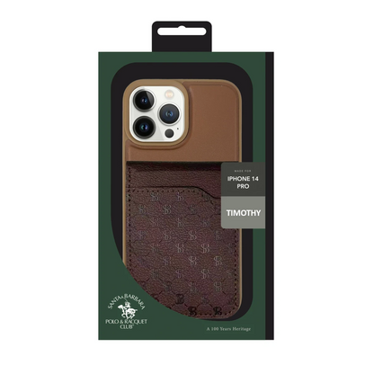 Santa Barbara Polo Racquet Club Apple iPhone 13 Timothy Cüzdanlı Standlı Kapak - Kahverengi