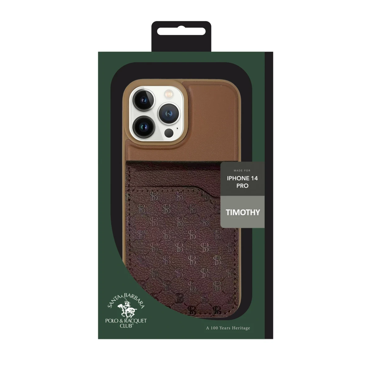 Santa Barbara Polo Racquet Club Apple iPhone 13 Timothy Cüzdanlı Standlı Kapak - Siyah