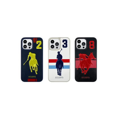 Santa Barbara Polo Racquet Club Apple iPhone 14 Garner Deri Kapak - Beyaz