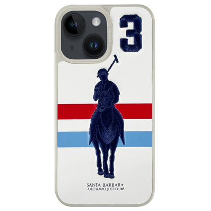Santa Barbara Polo Racquet Club Apple iPhone 14 Garner Deri Kapak - Beyaz