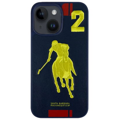 Santa Barbara Polo Racquet Club Apple iPhone 14 Garner Deri Kapak - Lacivert