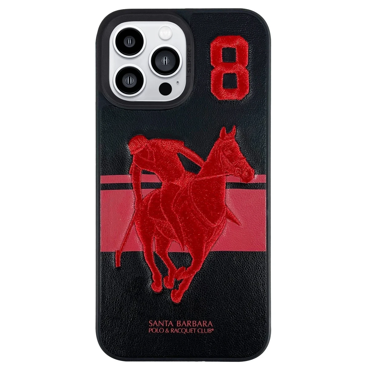 Santa Barbara Polo Racquet Club Apple iPhone 14 Pro Garner Deri Kapak - Siyah