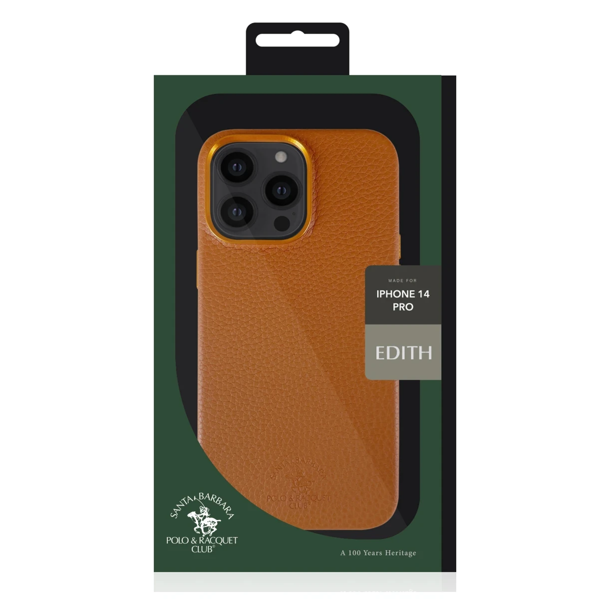 Santa Barbara Polo Racquet Club Apple iPhone 14 Pro Max Edith Deri Kapak - Siyah
