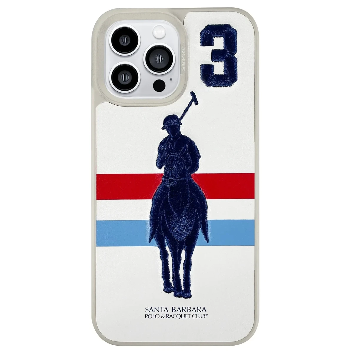 Santa Barbara Polo Racquet Club Apple iPhone 14 Pro Max Garner Deri Kapak - Beyaz