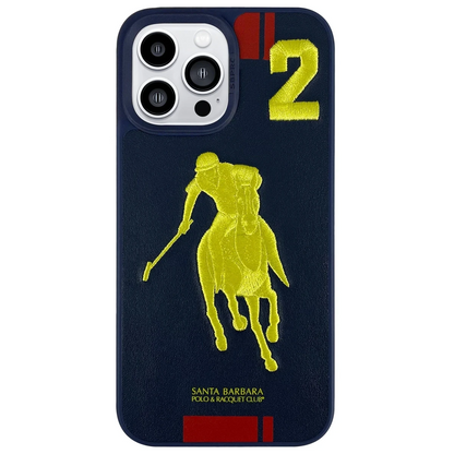 Santa Barbara Polo Racquet Club Apple iPhone 14 Pro Max Garner Deri Kapak - Lacivert